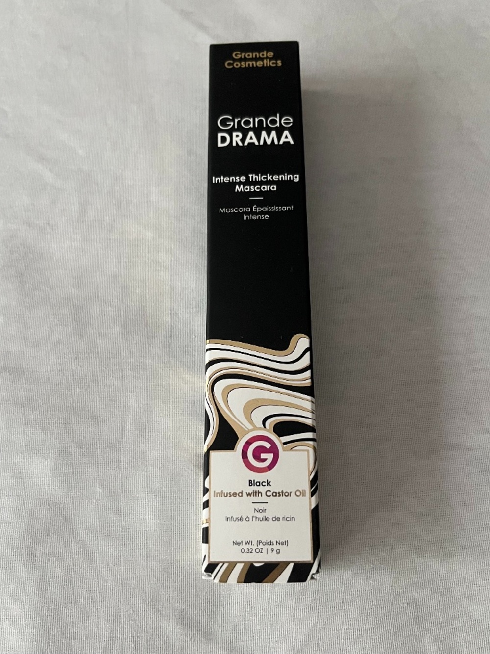 NEW in box Grande Cosmetics GrandeDRAMA Intense Thickening Mascara Black Mascara